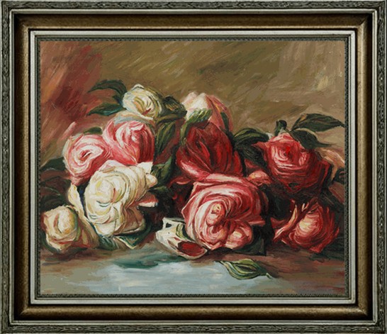 Discarded Roses - Pierre-Auguste Renoir painting on canvas